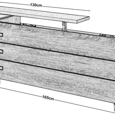 Reception Art Maison Bilston - White Natural (180x75x110cm)