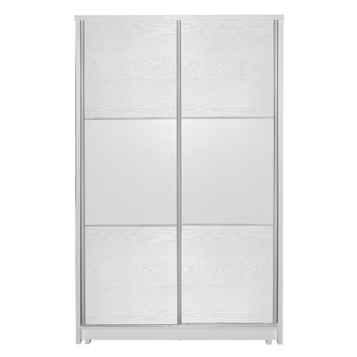 Ντουλάπα ρούχων δίφυλλη με συρόμενες πόρτες Art Maison Βερτσέλλι - White  (121x56.5x180.5εκ) | Decomall