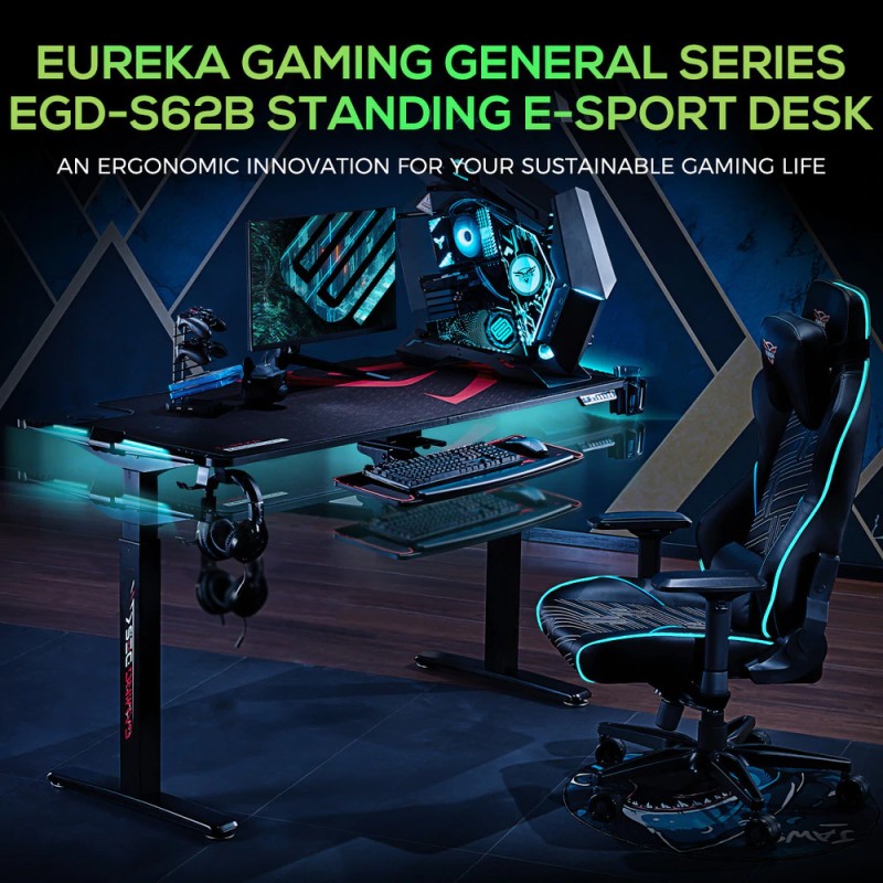 Gaming Γραφείο - Eureka Ergonomic® ERK-EGD-S62B-V1