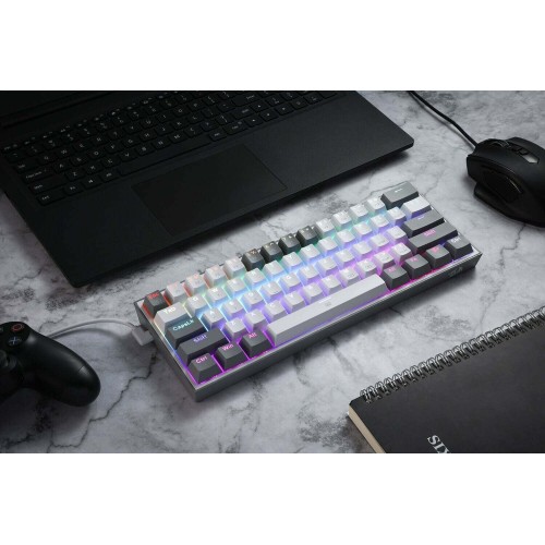 Gaming πληκτρολόγιο - Redragon K617 Fizz (White/Grey)