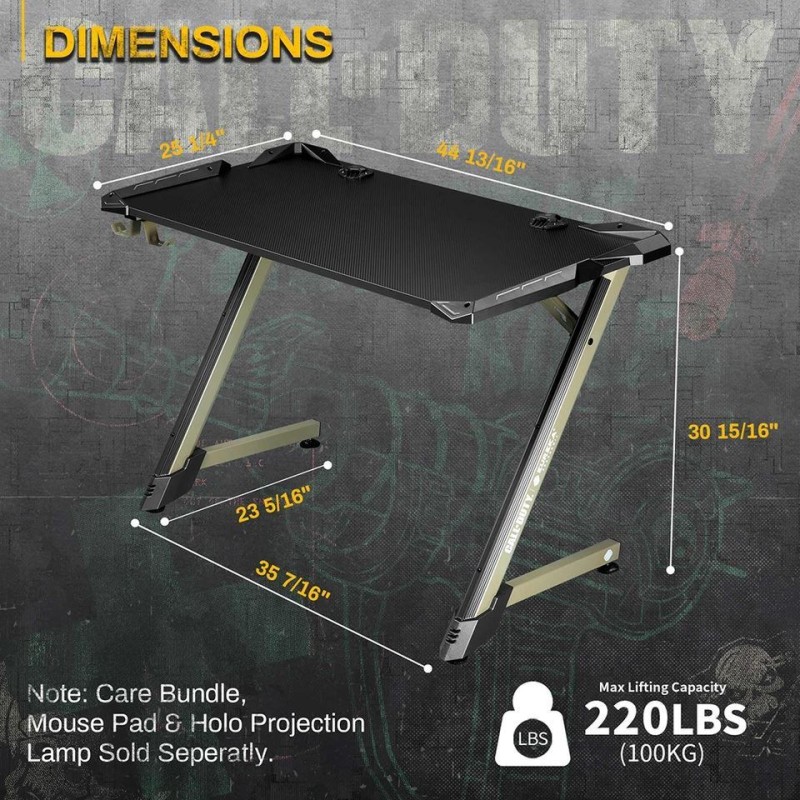 Gaming Γραφείο - Eureka Ergonomic® COD-002-GB-US 112x63.5x76cm