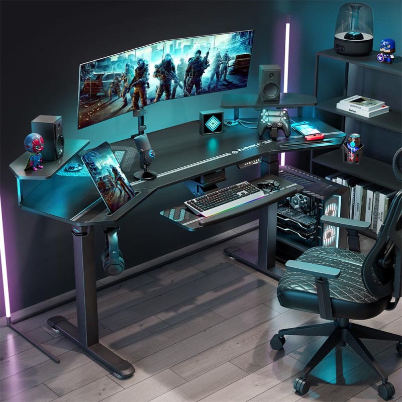 Gaming Γραφείο - Eureka Ergonomic® ERK-ES71-B-US-V3 180x60x75εκ.