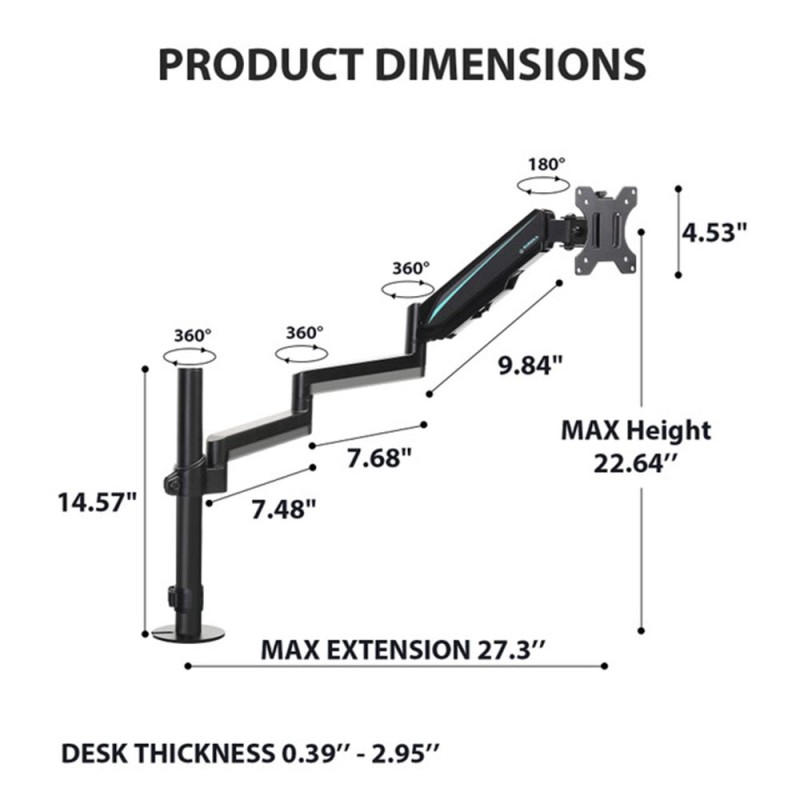 Gaming Αξεσουάρ Γραφείων - Eureka Ergonomic® ERK-MA02-12P