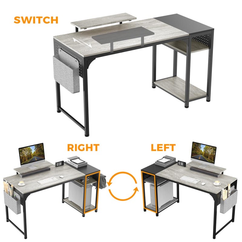 Γραφείο - Eureka Ergonomic® ZX-SS140B-OGB 140x60x76.2εκ.