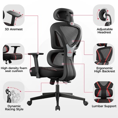 Gaming Καρέκλα - Eureka Ergonomic® ERK-GC06-R