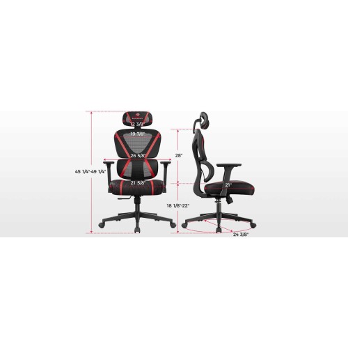 Gaming Καρέκλα - Eureka Ergonomic® ERK-GC06-R