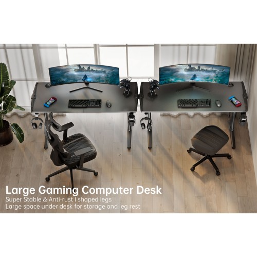 Gaming Γραφείο - Eureka Ergonomic® ERK-GIP-55B-V2-EU 148x60x79.5cm